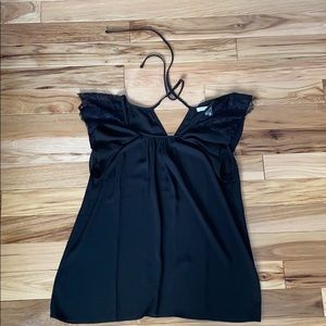 Anthropologie Meadow Rue small lace sleeve top!